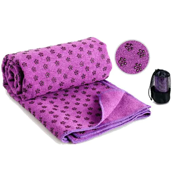 Килимок - рушник Yoga mat towel мікрофібра, силікон