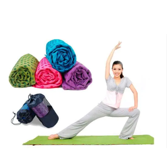 Килимок - рушник Yoga mat towel мікрофібра, силікон