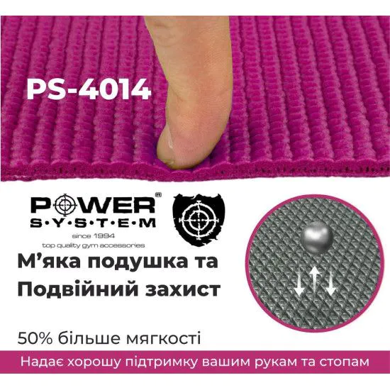 Килимок для йоги та фітнесу Power System PS-4014 Fitness-Yog