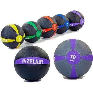 Медбол гумовий ZELART вага від 1 до 10 кг