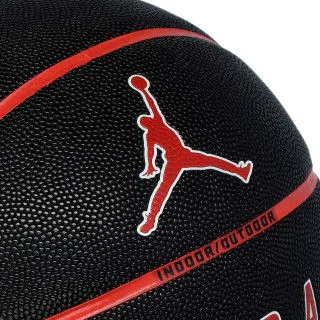 М'яч баскетбольний Nike JORDAN ULTIMATE 2.0 8P DEFLATED BLACK/FIRE RED/WHITE/FIRE RED size 7