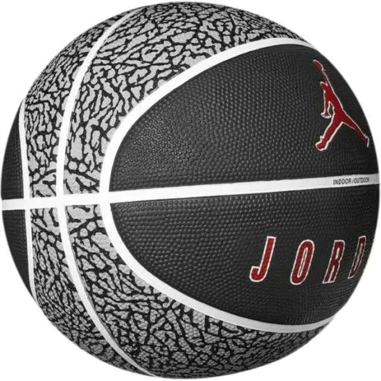М'яч баскетбольний Nike JORDAN PLAYGROUND 2.0 8P DEFLATED WOLF GREY/BLACK/WHITE/VARSITY RED size 7