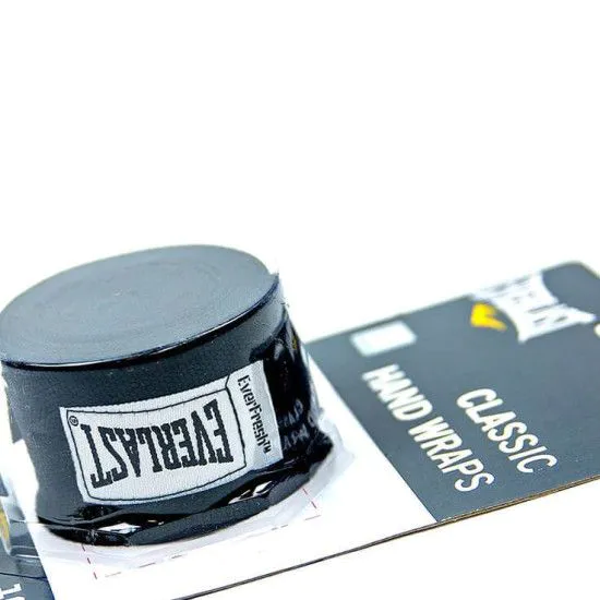 Бинты боксерские Everlast Classic Hand Wraps 3 м черные