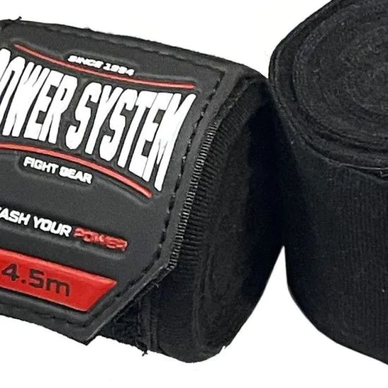Бинти для боксу Power System PS-3404 Boxing Wraps 4,5 m чорні