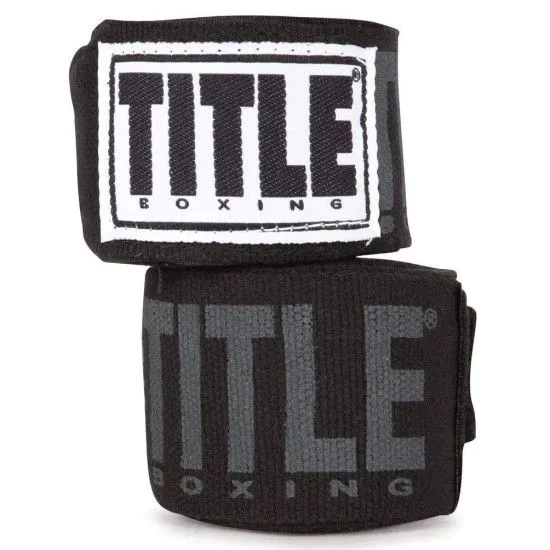Бинты боксерские TITLE Boxing Power-Flex Elite 180" Black 4.5 м