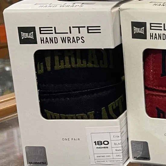 Бінти боксерські Elite Hand Wraps 4,55 m чорні