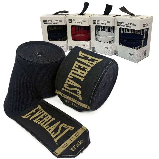 Бінти боксерські Elite Hand Wraps 4,55 m чорні