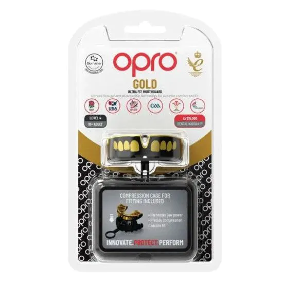 Капа OPRO Gold Grillz Black/Gold (art.102504012) 
