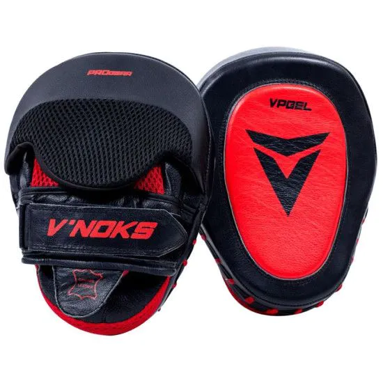 Лапи боксерські V`Noks Fuoco Red шкіра