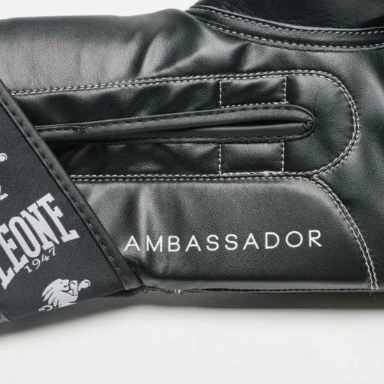 Боксерські рукавички Leone Ambassador Black 10 oz