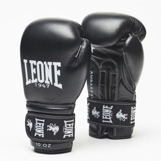 Боксерські рукавички Leone Ambassador Black 10 oz