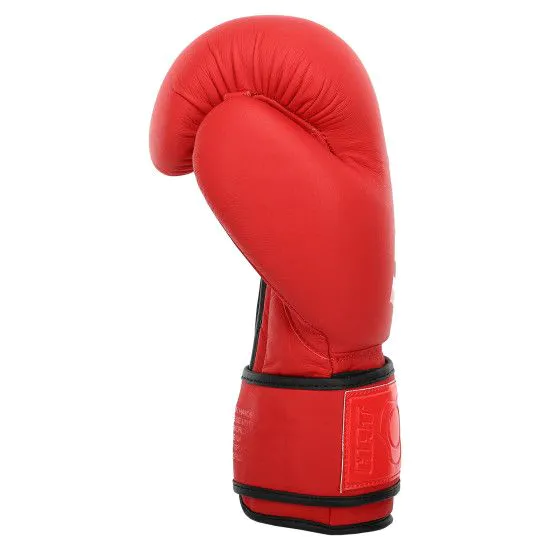 Боксерські рукавички HARD TOUCH BO-4230 шкіряні (10-12 ун) червоні