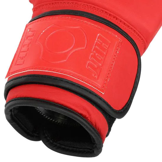 Боксерські рукавички HARD TOUCH BO-4230 шкіряні (10-12 ун) червоні