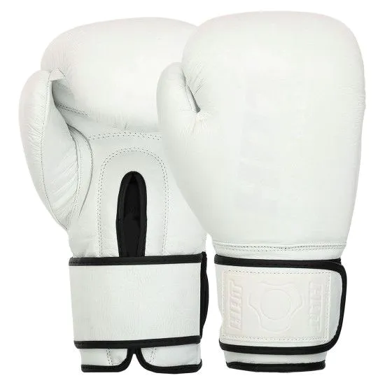 Боксерські рукавички HARD TOUCH BO-4230 шкіряні (10-14 ун) білі