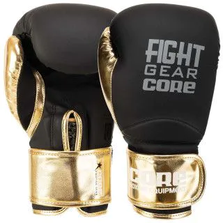 Рукавички боксерські CORE FIGHT GEAR чорно-золоті (10-12 oz)
