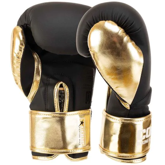 Перчатки боксерские CORE FIGHT GEAR черно-золотые (10-12 oz)