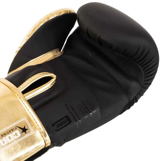 Перчатки боксерские CORE FIGHT GEAR черно-золотые (10-12 oz)