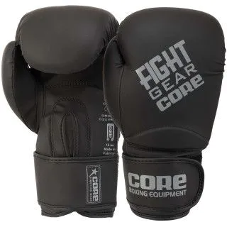Рукавички боксерські CORE FIGHT GEAR чорні (10-12 oz)