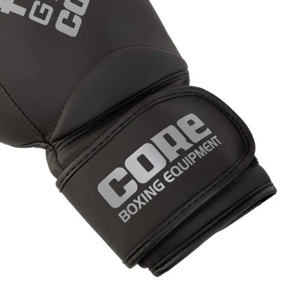 Рукавички боксерські CORE FIGHT GEAR чорні (10-12 oz)