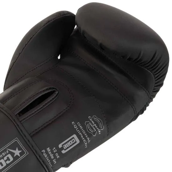 Рукавички боксерські CORE FIGHT GEAR чорні (10-12 oz)