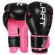 Перчатки боксерские ZELART BO-9056 чорно-розовые 10-14 oz