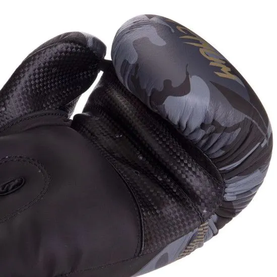 Боксерські рукавички VENUM CAMO BLACK 10-16 oz шкіра