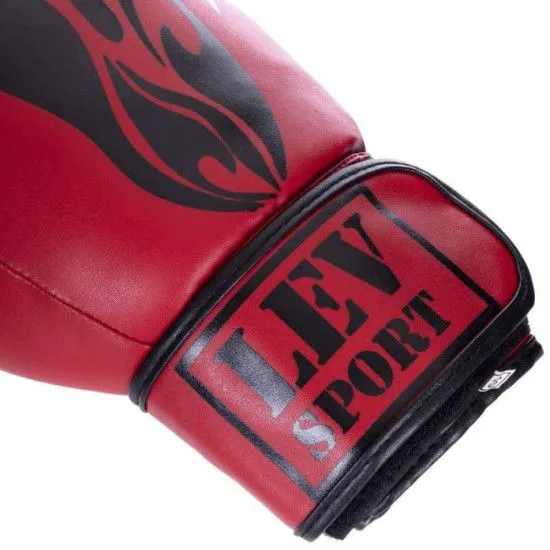 Рукавички боксерські LEV Sport 10oz, 12oz червоні