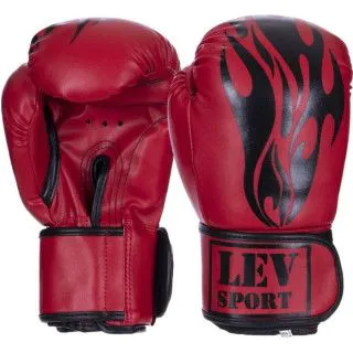 Рукавички боксерські LEV Sport 10oz, 12oz червоні