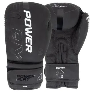 Боксерські рукавички PowerPlay 3024 (14-16 oz) чорно-білі 