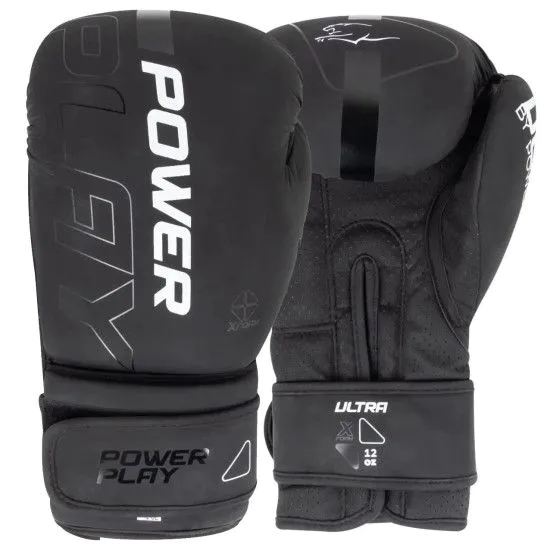 Боксерские перчатки PowerPlay 3024 (14-16 oz) черно-белые