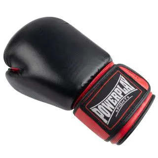 Боксерські рукавички PowerPlay 3004 Classic (10-16 oz) чорно-червоні