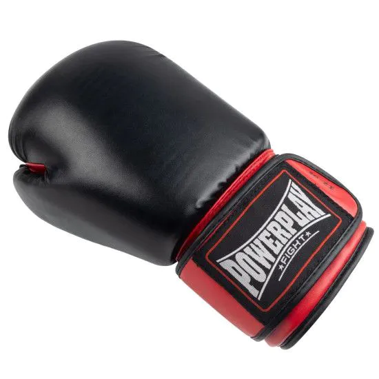 Боксерские перчатки PowerPlay 3004 Classic (10-16 oz) черно-красные