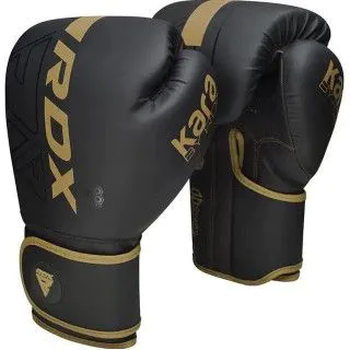 Боксерські рукавички RDX F6 Kara Matte Golden (10-16 oz)