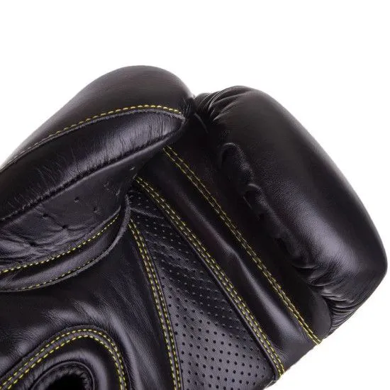 Боксерські рукавички шкіряні (12-18 унцій) UFC PRO Prem Hook & Loop 