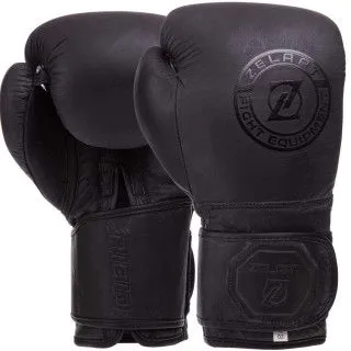 Боксерські рукавички Zelart шкіра (8 - 14 oz) чорні