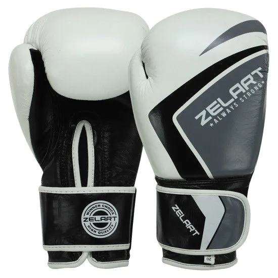 Боксерські рукавички Zelart CONTENDER білі 2.0 (10-14 oz)