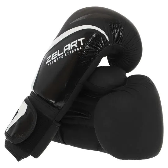 Боксерські рукавички Zelart CONTENDER 2.0 чорні (10-14 oz)