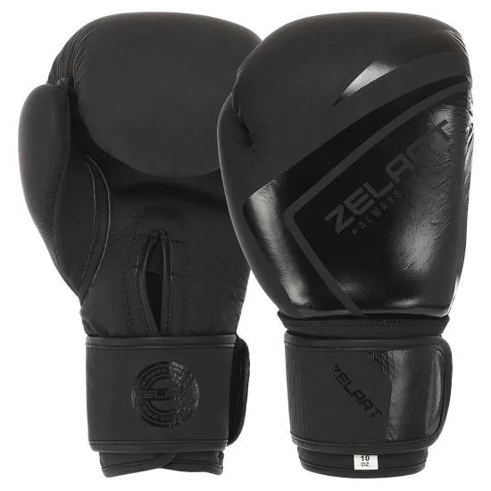 Боксерські рукавички Zelart CONTENDER 2.0 чорні (10-14 oz)