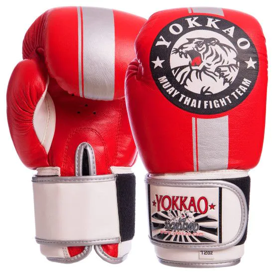 Боксерські рукавички YOKKAO шкіра (10 - 14 oz) 