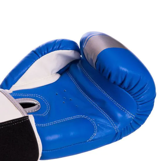 Боксерські рукавички YOKKAO шкіра (10 - 14 oz) сині