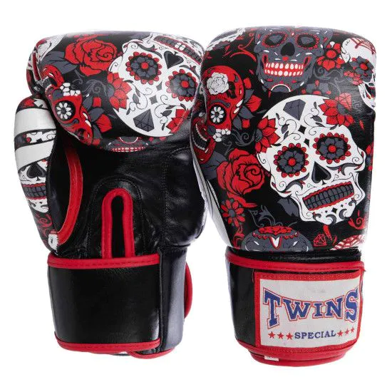 Боксерські рукавички TWINS Print-2 шкіра (10oz, 12oz)