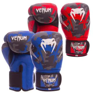 Рукавички боксерські Venum Camo 10-12 oz шкіра