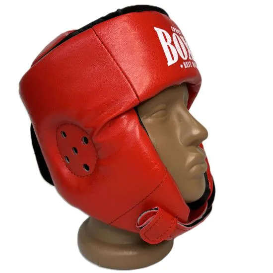 Шолом боксерський BOXER NEW із закритою маківкою червоний