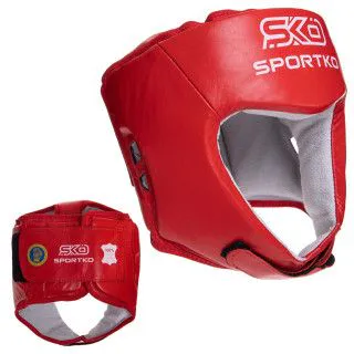 Шолом боксерський з печаткою ФБУ SPORTKO червоний