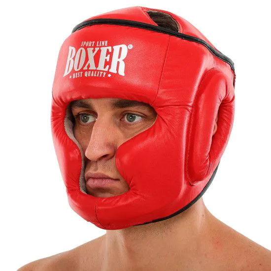 Шолом тренувальний BOXER NEW шкіряний чорний