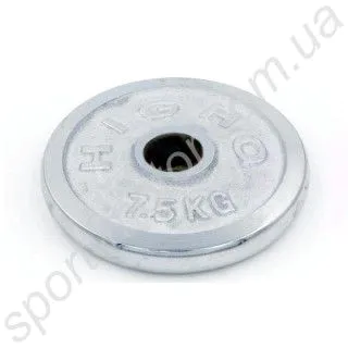 Млинці хромовані 7,5 кг, отвір 51 мм