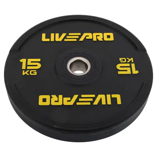 Диски бамперні Bumper Plates LiveUp 15 кг (LivePro LP8331)