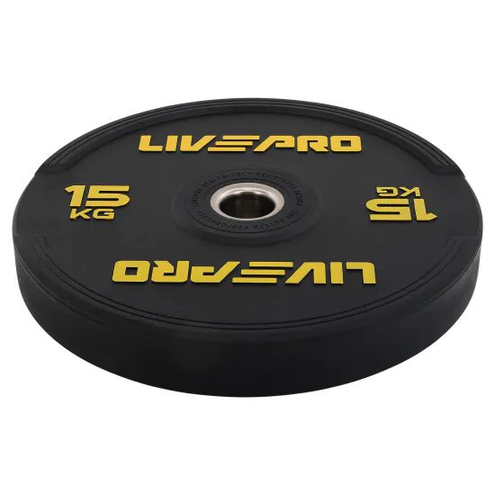 Диски бамперні Bumper Plates LiveUp 15 кг (LivePro LP8331)