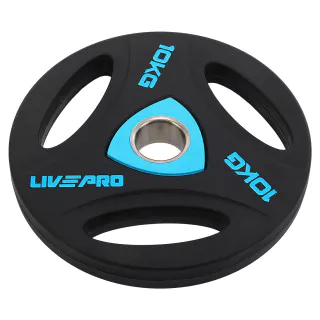 Диски (блини) поліуретанові LiveUp 10 кг (LivePro LP8020)