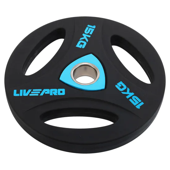Диски (блини) поліуретанові LiveUp 15 кг (LivePro LP8020)